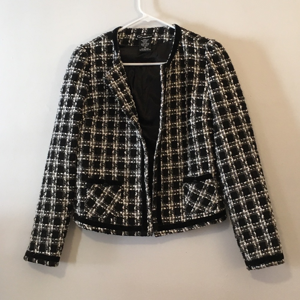 Cr Signature Woven Front Button Woolblend Jacket - image 4